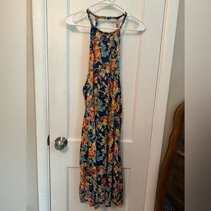 American Eagle Floral Halter Style Dress Size XL Long